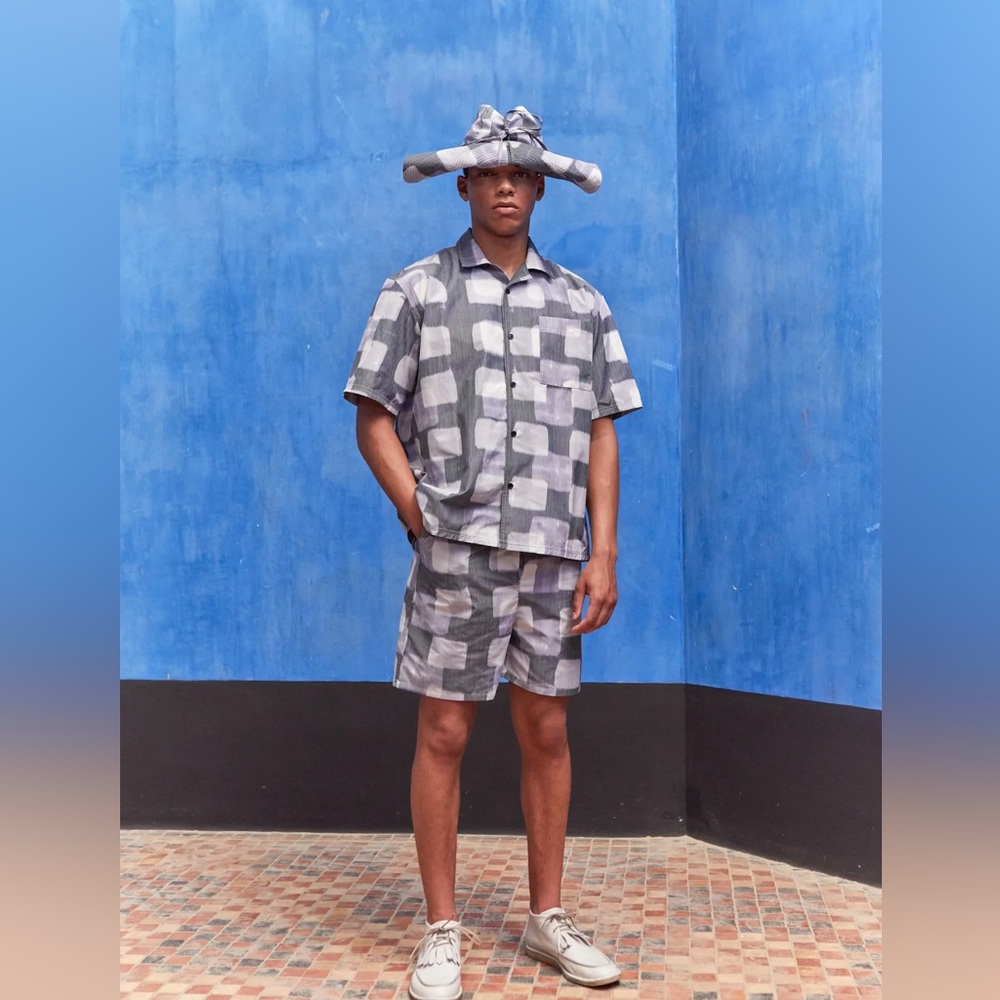 The Spyjama Shorts in Dark Cubes from Henrik Vibskov